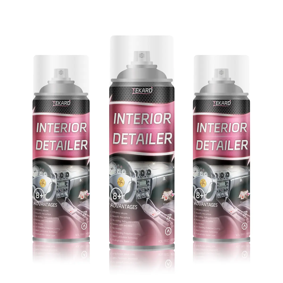 TEKARD Waterless Spray Wax:Plastic,Rubber,Leather Cleaner 15OZ-All-in-One Detailer for Car lnteriors & Exteriors with Hygienic ProtectionSpringtok Exterior Cleaner Protectant Interior Detailer Restorer