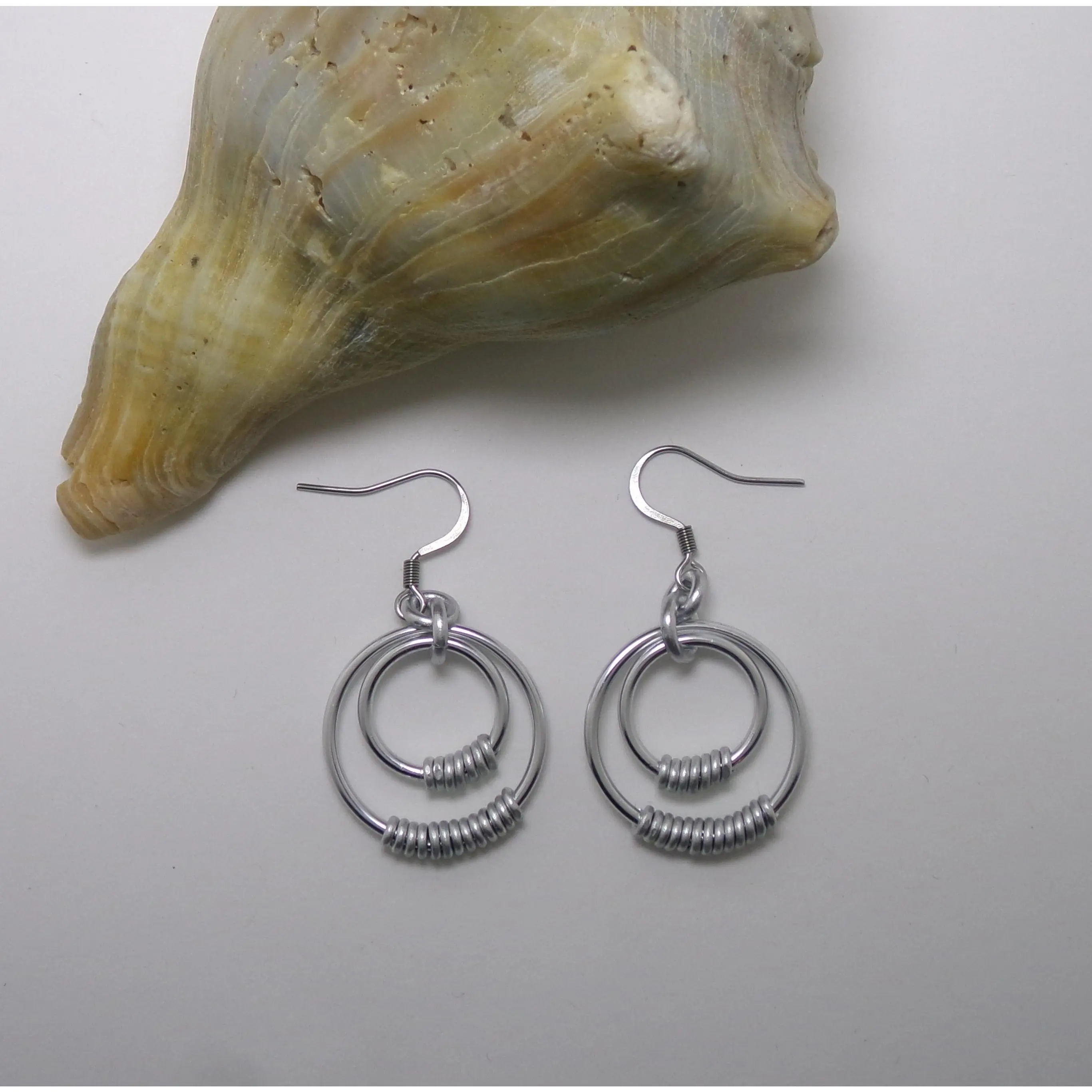 Coiled Double Hoop Earrings