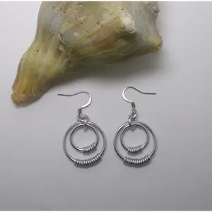 Coiled Double Hoop Earrings