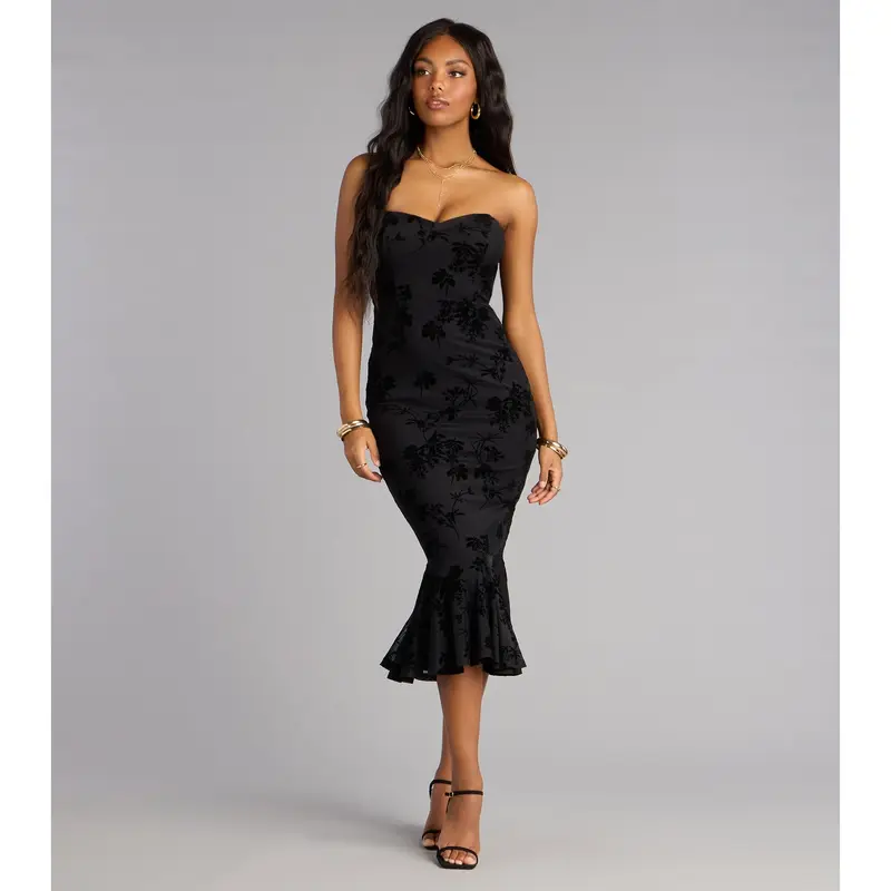 chinese dress ladies LACE UP BODYCON DRESS – OhYes Fashion main image 0