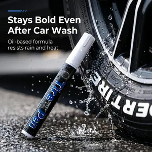 12 colors Waterproof Tire Paint Pen Permanent Oil-Based Marker for Rims. DIY Custom Lettering Auto Detailing Tool. Quick-Dry, Fade-Resistant, Trend Car ModsAccessories Gift for Men, Easy Application Father's day gift