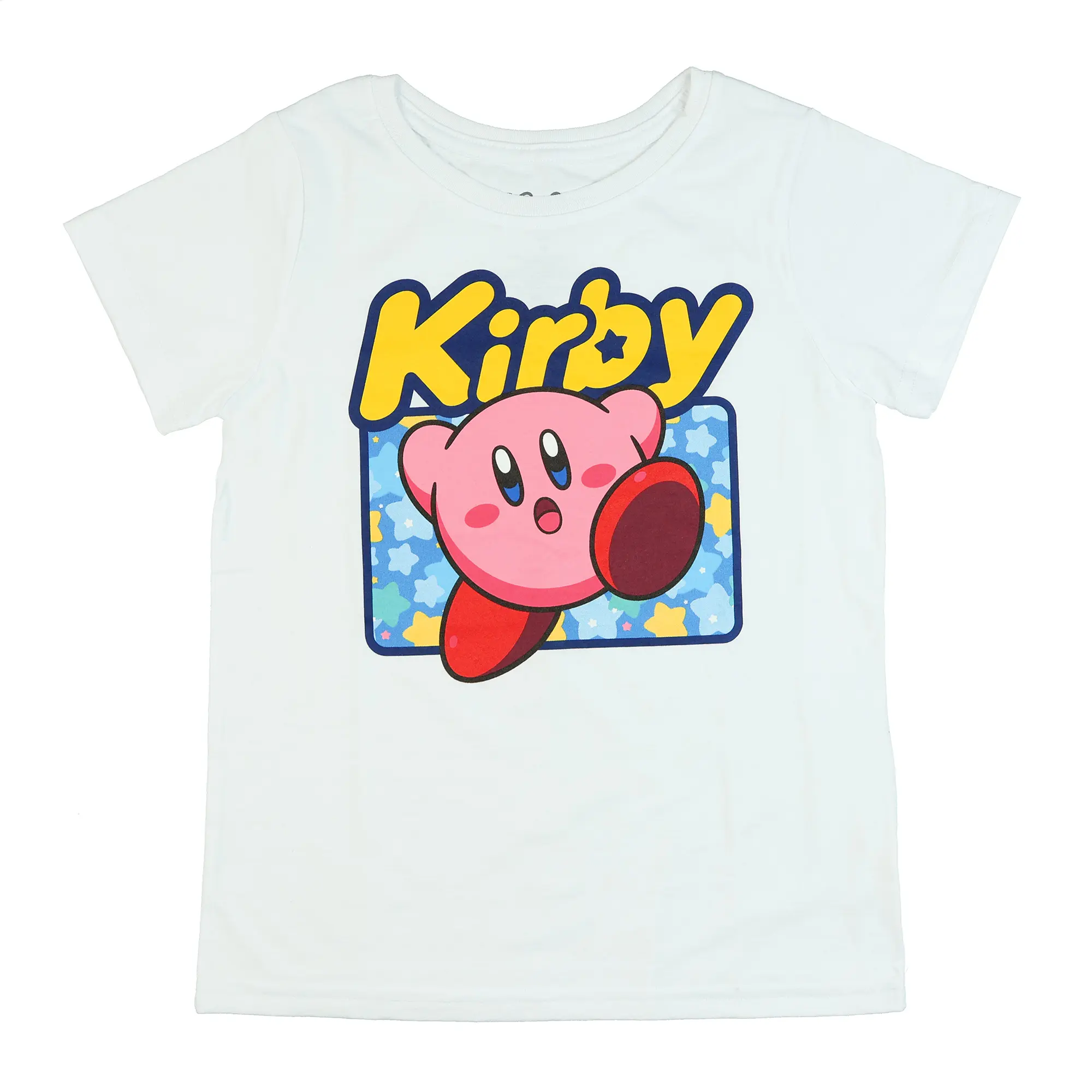 Girls' Nintendo Kirby Cotton Graphic Tee - Animated Character, Cartoon Animal Short-Sleeve Top, Cold Wash, Tumble Dry on Low, Animated Character Graphic Girls' T-Shirts, Cartoon Animal Girls' T-Shirts