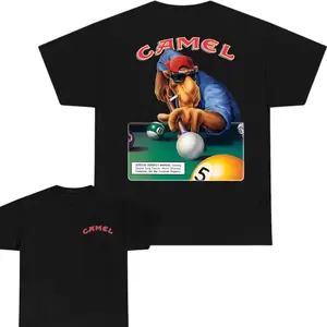 Vintage Camel Joe Billiards Graphic T-Shirt, Smoking Camel Pool Player T-shirt for men and women