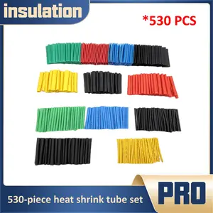 530 Piece Heat Shrink Tubing Kit, Blue, Multi-Specification, Easy to Use, Durable, Ideal for DIY and Electrical Projects