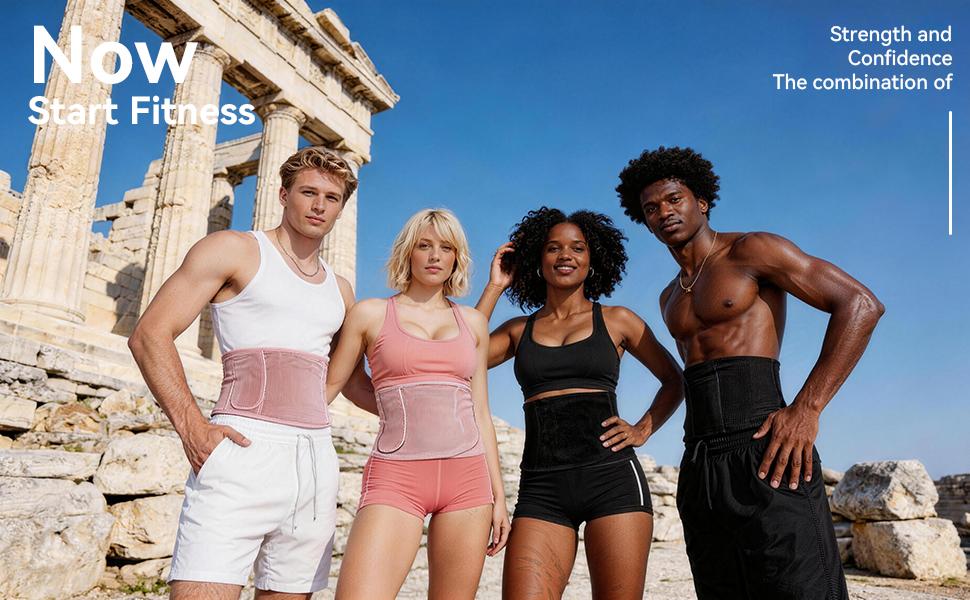 Sweat Belt Unisex Sweat Waist Trainer,Sports Waist Trainer,Comfortable Sweat Belt,High Intensity Training and Gym Wotkouts,Sports & Outdoor Accessories Exercise Waistband Workout Waistband