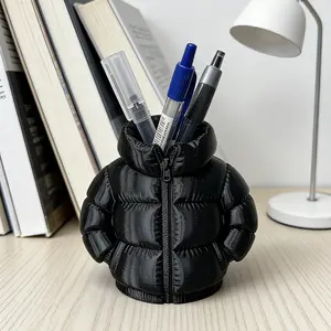 Cute Down Jacket Shape Pen Holder, Creative 3D Printed Fun Decor, Home/office Desktop Decoration Set, Desk Organizer, Sewing Supplies Storage