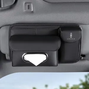 Car Sun Visor Multi-Function Paper Towel Holder For Lincoln Navigator Continental Nautilus Aviator MKZ MKX MKC MKT MKS Corsair Mark E