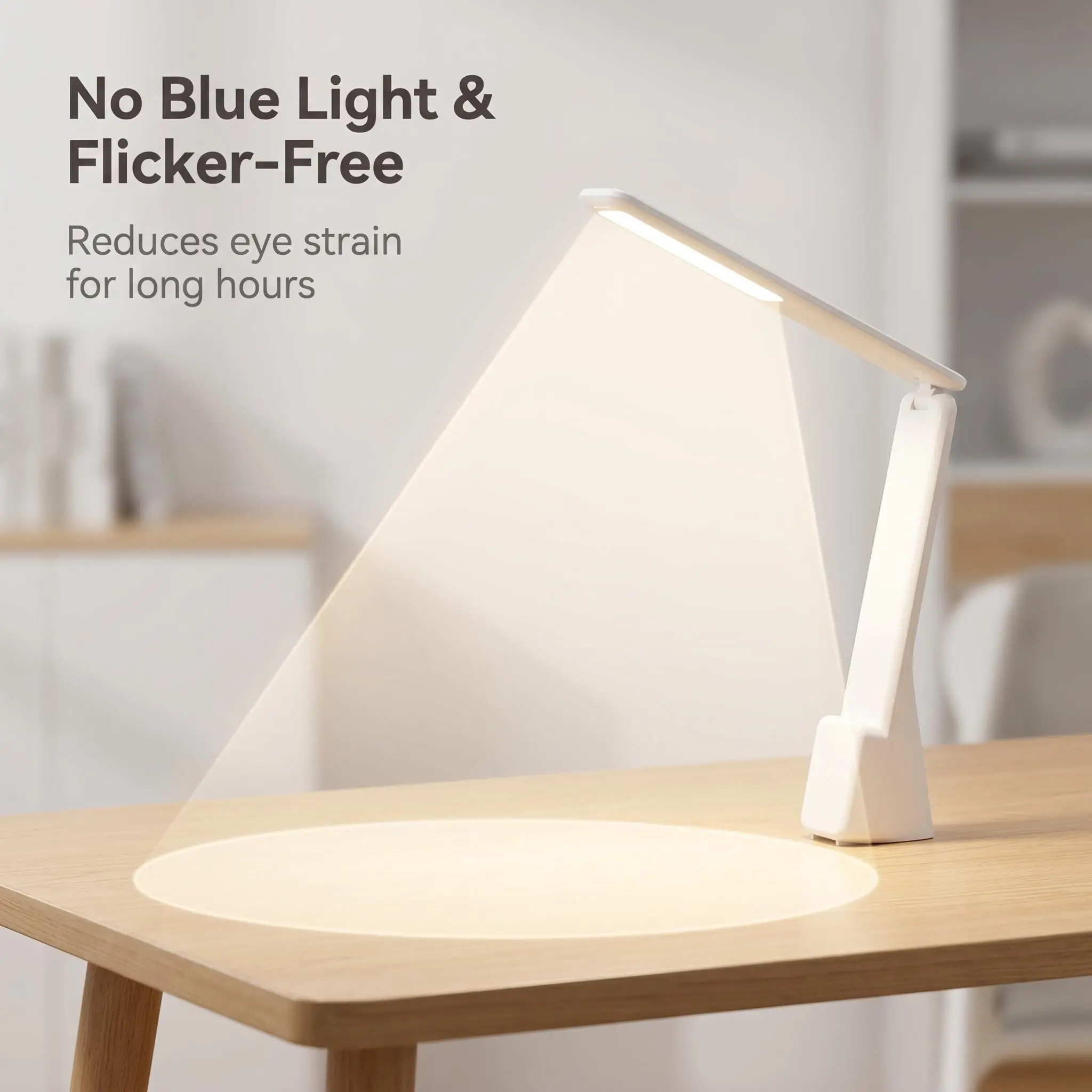 LED Desk Lamp Foldable Eye-Care Protect Vision Late Night Study Students Office