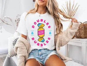 Baseball Sweatshirt and Baseball Shirt, Doubles and Bubbles Shirt, Baseball Mom Shirt, Game Day Outfit