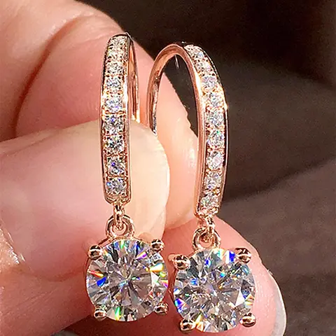 Rhinestone Decorated Dangle Earrings (1 Pair), Elegant Jewelry for Women for Party, Daily Clothing Decor, Wedding Engagement Anniversary Party Jewelry Gifts, Earrings Dangling