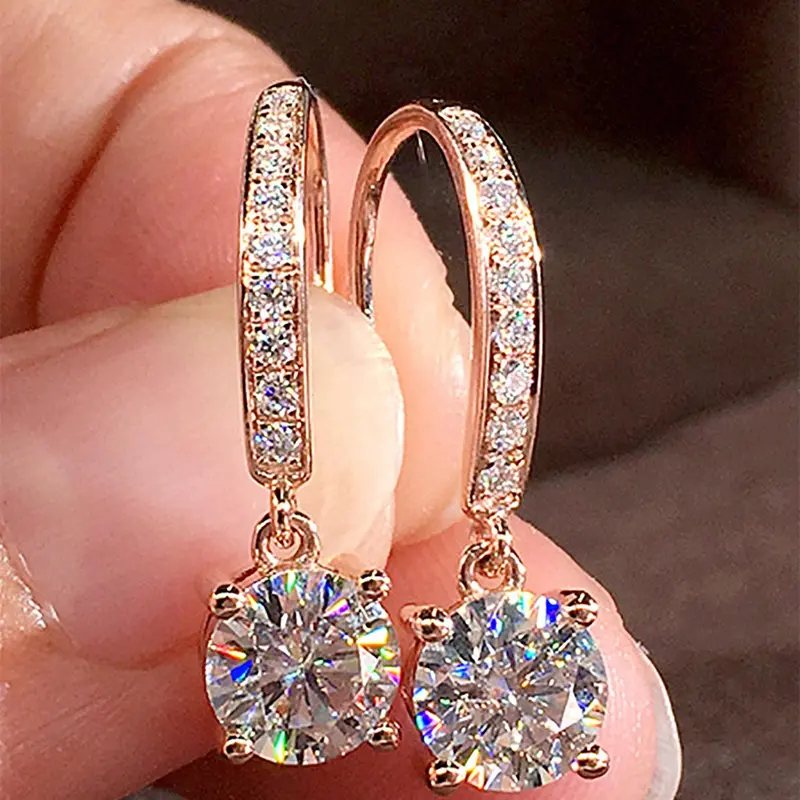 Rhinestone Decorated Dangle Earrings (1 Pair), Elegant Jewelry for Women for Party, Daily Clothing Decor, Wedding Engagement Anniversary Party Jewelry Gifts, Earrings Dangling