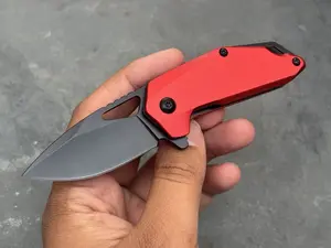 3” Pocket Knife Folding Red Spring Assist Full Metal Mini Small Compact