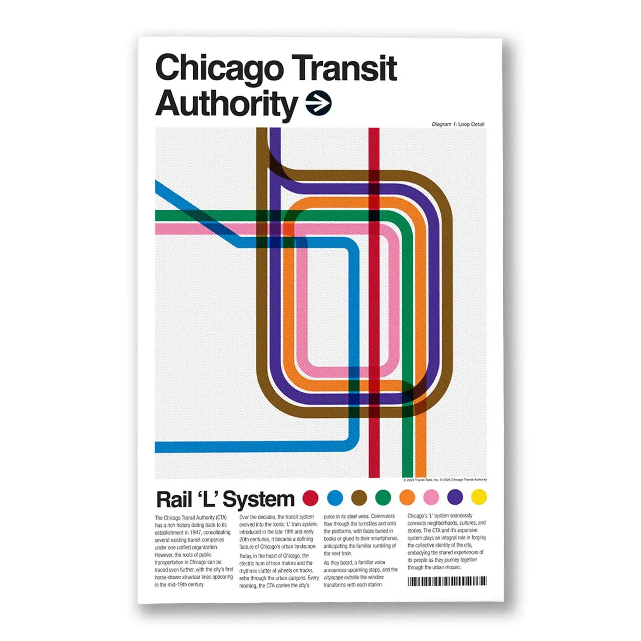 Contemporary CTA Loop Printed Poster