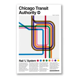 Contemporary CTA Loop Printed Poster