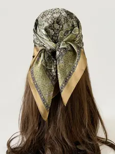 Boho Style Paisley Pattern Bandana, Unisex Summer Sun Protection, Breathable Soft Headscarf, Beach Vacation Fashion Accessory