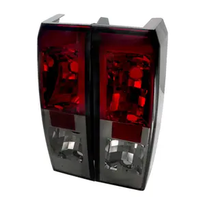 2005-2010 Hummer H3 Tail Lights (Chrome Housing/Red Smoked Lens)