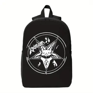 Venom Gothic Backpack - Heavy-Duty School Bag with Zipper Closure, Punk Metal fan Backpack for Teens & Adults, Bold graphic bookbag for Concerts, College, Everyday Use - Ideal Gothic gift, Concert Gear, Hand Wash Only, Alternative Fashion, for Teenager