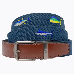 Newport Deep Sea Fish Golf Ratchet Belt 1.38" [35mm]