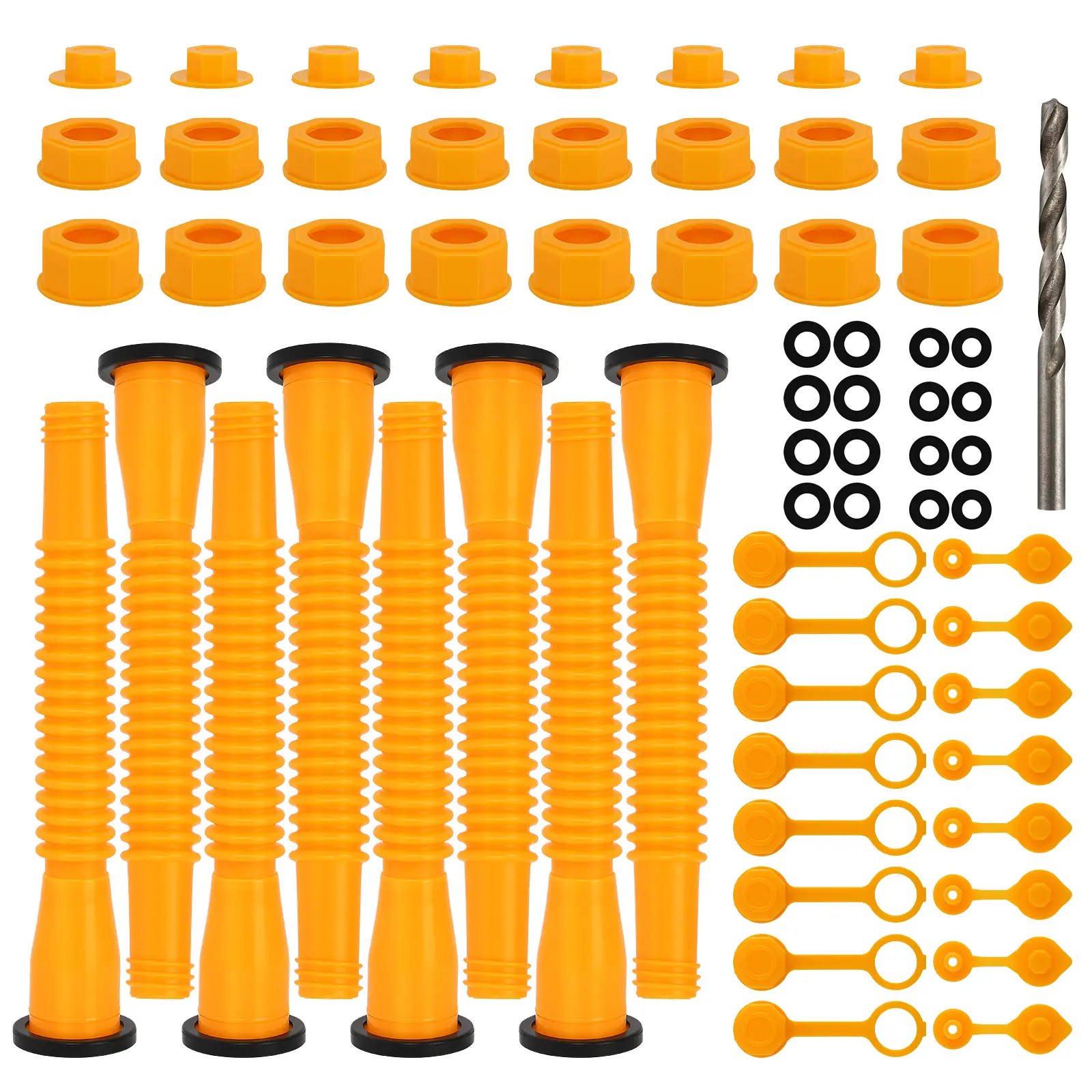 【3/5/8 Sets】Gas Can Spout Nozzle Replacement Kits | Family Home Set,Suitable for Most 1/2/5/10 Gal Can,Kitchen Accessories,Metal,Anti-Spill,Flexible