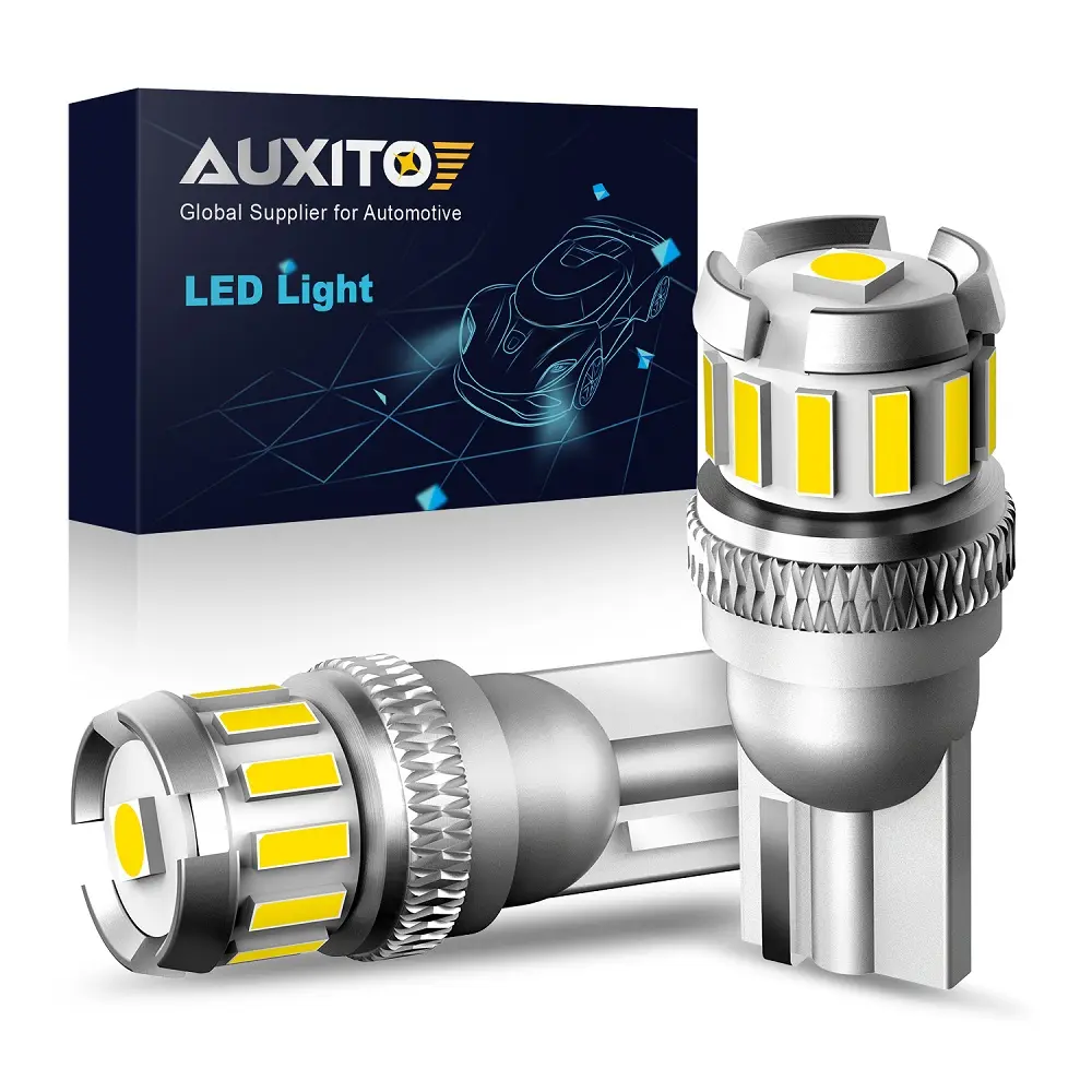 AUXITO 194/T10  LED Bulbs for License Plate Light 168 175 2825 W5W 6500K White for Car Dome Door Map Dash Courtesy Cargo License Plate Lights, Pack of 2