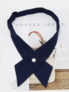 Unisex Crossed Bow Tie, Solid Color Professional Uniform Accessory, Butterfly Knot Lapel Flower, Suitable for Men and Women