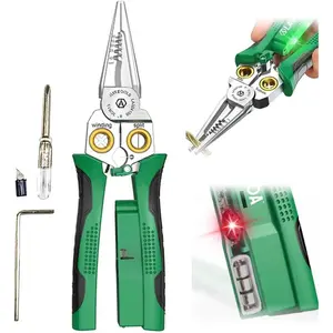 8-in-1 Wire Stripper with Non-Contact  Tester, Professional Electrician Tool for Stripping, , Crimping, AWG 10-24, for , Automotive, Industrial Use