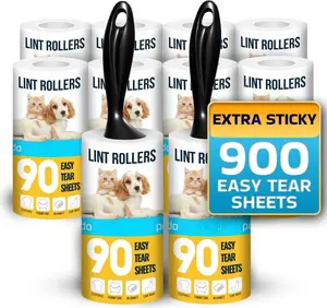 Lint Rollers 2 count, 900 Sticky Sheets, Extra 8 Spare Rollers/Hair Remover for Clothes, Furniture, Couch, Carpet,  Hair Remover,  Hair Remover,  , Fuzz