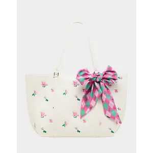 Betsey Johnson ROSEBUD TOTE CREAM