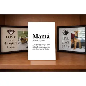 Mama Definition MDF Home Decor Sign, 4x6 Gift-Ready Plaque with Box, Pl8crafted Plaques