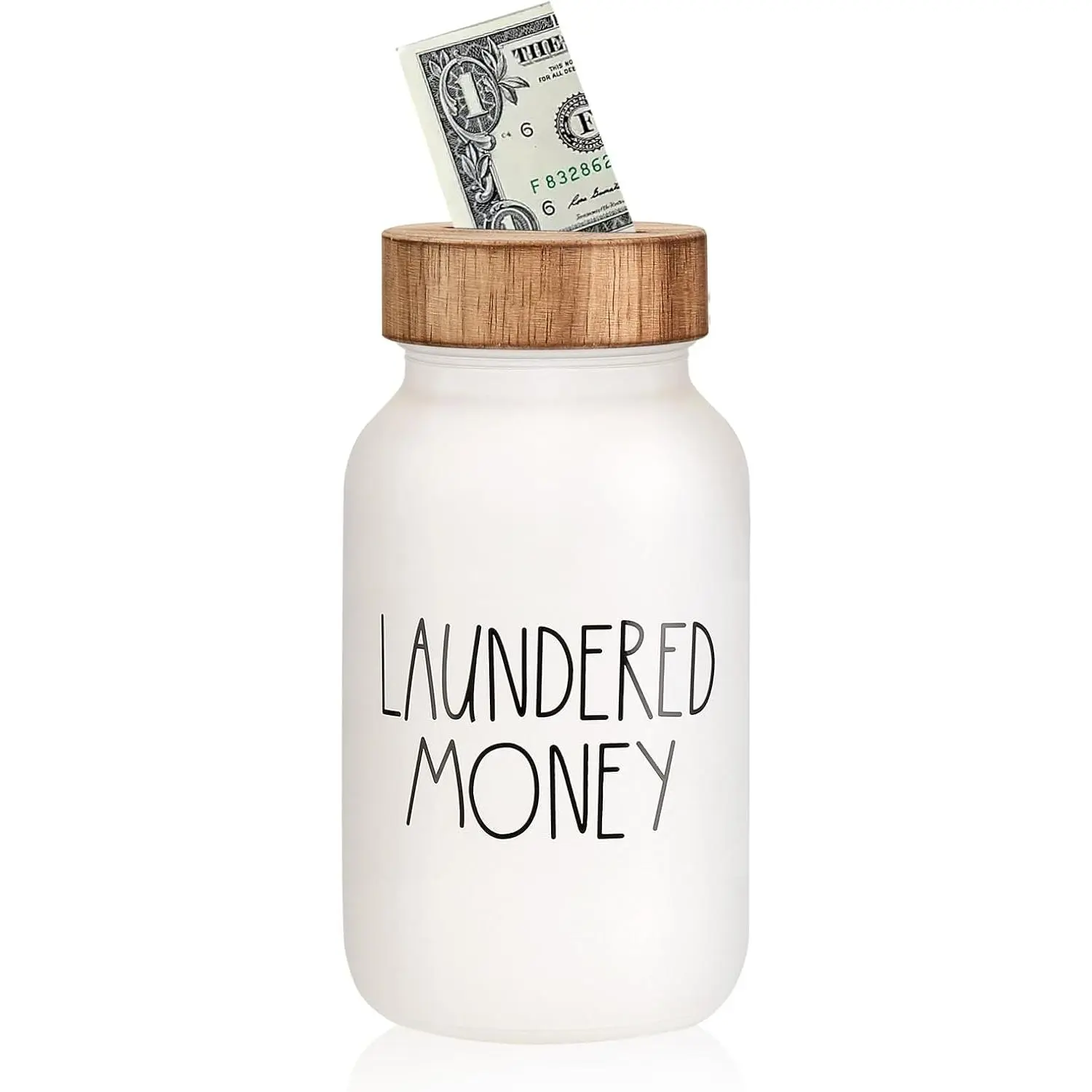 Laundry Room   Jar Laundry Room Decor Rustic Country Farmhouse  Decor Mason Jar with Wooden Top Funny Laundered  Tip Jar Piggy