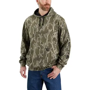 Men's Loose Fit Midweight Camo Sleeve Graphic Sweatshirt