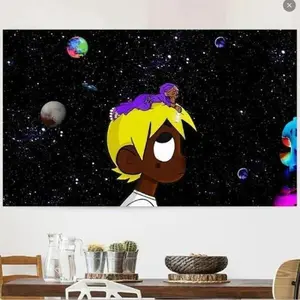 Hiphop Rapper Lil Uzi Album Cover Poster Tapestry Flag 3x5 Feet Canvas Wall Art Living Room Poster Tapestry Decor