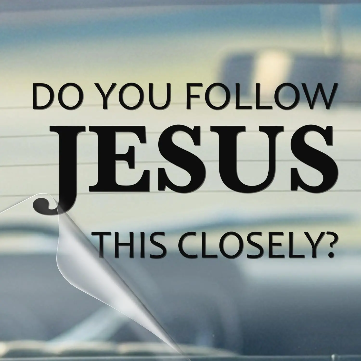 1PC Do You Follow Jesus This Closely Car Stickers, Religious Christian Car Decal for Car Window, Side Body, Trunk, Durable Waterproof Vinyl Decal, Jesus Stickers, Decal For Cars