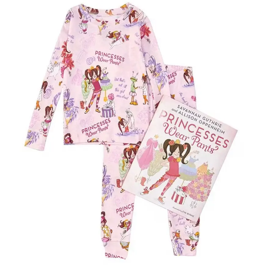 Princess Wear Pants  PJ Set with Book