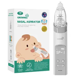 #SummervibesGROWNSY Nasal Aspirator for Baby, Electric Baby Nose Sucker with Larger Suction Chamber and More Powerful Suction, Automatic Nose Cleaner with Music and Light Soothing Function