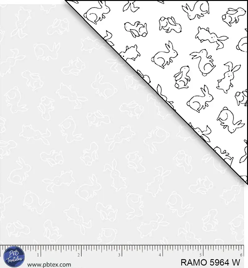 Fabric P & B Textiles Easter Bunnies Ramblings for Every Occasion by the Quarter Yard 5964W