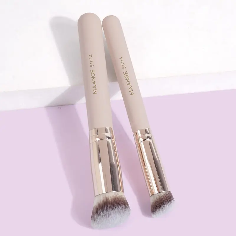 MAANGE Makeup Brush Set, Brush Combo, Makeup Tools, Face Makeup Brushes, 1 Count Foundation Brush & 1 Count Concealer Brush, 2-Tone Soft Makeup Brushes for Cream & Powder, Makeup Brush Kit, Cosmetic Brush Set, Summer Makeup, Brush Included