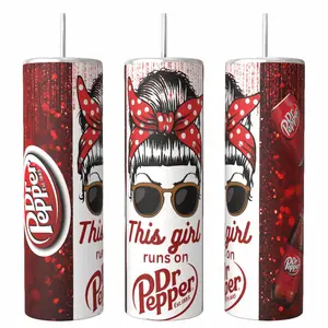 Girl Loves Pepper 20 oz Tumbler Coffee Drinkware Insulated Lid Skinny Portable