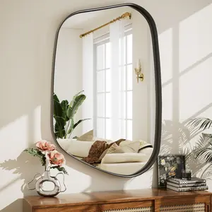 Irregular Wall Mirror 26"x40" Bathroom Mirror Asymmetrical Mirror Artistic Mirror Decorative for Living Room Bedroom Bathroom Hallway Entryway