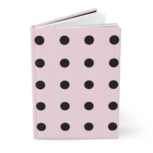 Black & Pink Polka Dot Hardcover Journal