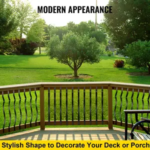 VEVOR Deck Railing, 51 Metal Deck Posts, 32.25"x1" Stair Railing with Screws, Suitable for Wooden and Composite Decks, Iron Deck Railing, Railing for Outdoor Stairs, Decks, and Porches