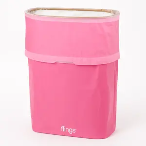 Bright Pink Flings Pop-Up Reusable Trash Bin - 13 Gallon