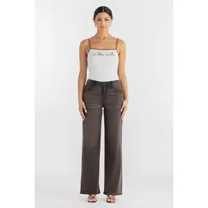MissMe Tropez Baggy Wide Leg Jeans for Women - Comfortable Gothic Style