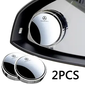 2pcs Car Rearview Mirrors, 360 Degree Adjustable Wide Angle, Small Circular Mirrors for Mercedes-Benz Amg a C E VR Class Glc Slk Sl Vito