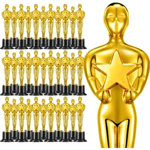 24 Pcs Gold Award Trophies Mini Trophy Party Favors for Celebrations Classroom Prizes Competitions and Party Decorations Awards Trophy for Kids and Auldt