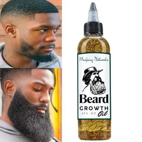 Men Beard Growth Oil, Thicker, Fuller, Stronger Beards, Soften and add shine to beards 4Oz