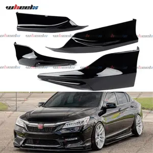 For 2016-2017 Honda Accord 4-Door (Excl 2016 Sport & 2017 Sport Special) | 4-Piece ACR Style Black Front/Rear Bumper Corner Lip Splitter Kit  #ValentinesGift  #HondaAccord #ACRStyleKit