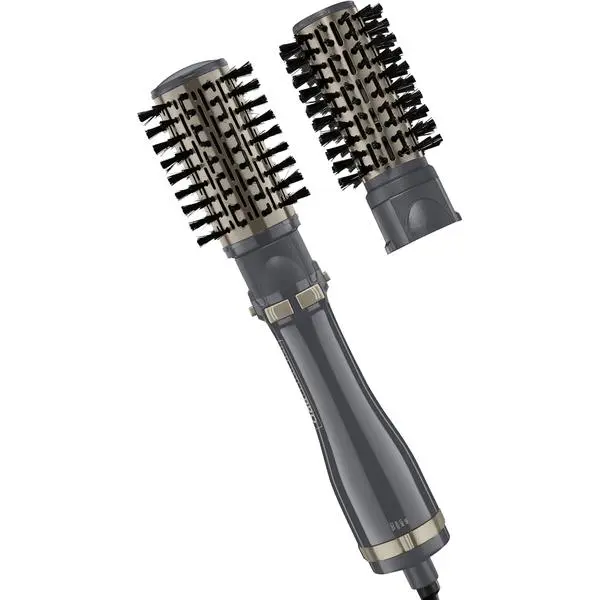 Conair InfinitiPRO Blow Dryer Brush Set, Rotating, 2" & 1" Brush Heads | Thermal brush with bidirectional spin, cool-touch barrel tips, and multiple heat settings for customizable styling