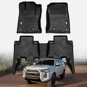 Custom Fit Floor Liner for Toyota 4Runner 2013-2024 Lexus GX460 2014-2023 All Weather TPE Heavy Duty Car Floor Mat Protection Black Front and Rear Row Set Durable Non-Slip Easy to Clean Automotive Interior Accessories, Home Furniture and