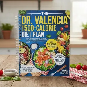 Dr Valencia 1500 Calorie Diet Plan Cookbook, Whole Food Low Carb Recipes, Healthy Eating and Meal Planning Guide, Daily Wellness and Nutrition Book